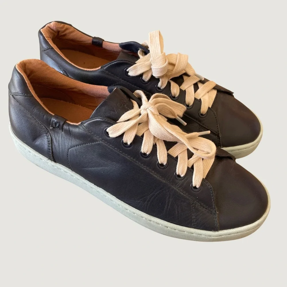 Vionic Pro Shoes Womens 10 Navy Blue Leather Mable Athletic Casual Comfort